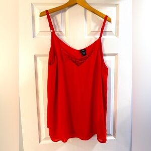 Torrid Red Camisole Top with Lightweight Fabric